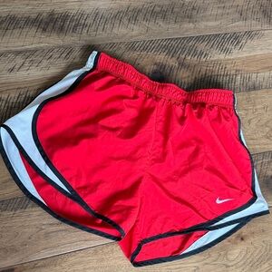 Nike Women’s Red Athletic Shorts with White & Black Trim